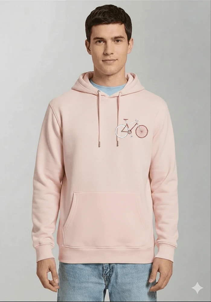 minimalist bike design fahrrad t shirt rennrad gravel mtb radfahrer shirt geschenk fr fahrradfahrer cycling sport outdoor freizeit kapuzenpullover light pink