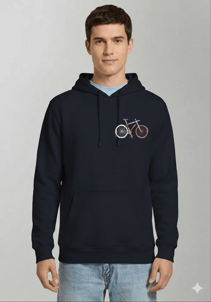 minimalist bike design fahrrad t shirt rennrad gravel mtb radfahrer shirt geschenk fr fahrradfahrer cycling sport outdoor freizeit kapuzenpullover navy