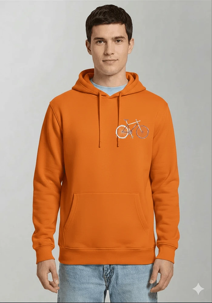 minimalist bike design fahrrad t shirt rennrad gravel mtb radfahrer shirt geschenk fr fahrradfahrer cycling sport outdoor freizeit kapuzenpullover orange