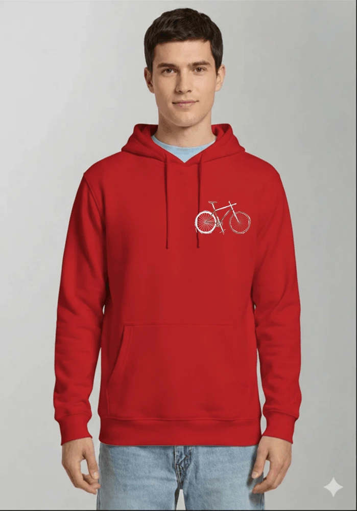 minimalist bike design fahrrad t shirt rennrad gravel mtb radfahrer shirt geschenk fr fahrradfahrer cycling sport outdoor freizeit kapuzenpullover red