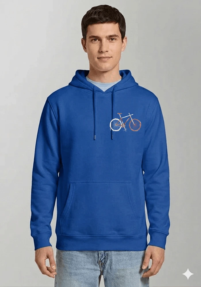 minimalist bike design fahrrad t shirt rennrad gravel mtb radfahrer shirt geschenk fr fahrradfahrer cycling sport outdoor freizeit kapuzenpullover royal blue