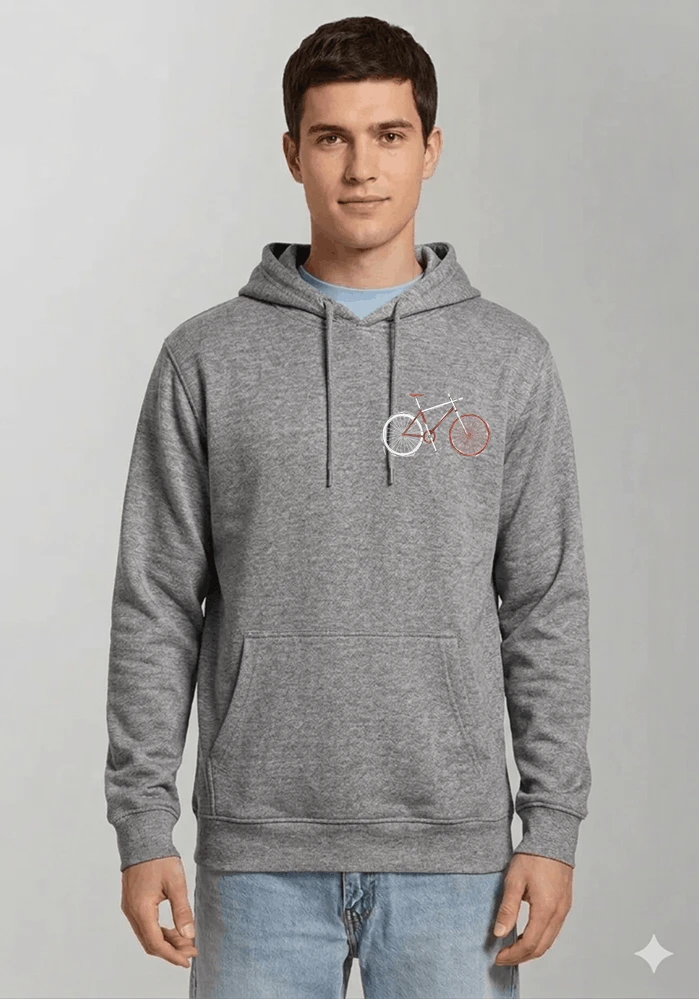 minimalist bike design fahrrad t shirt rennrad gravel mtb radfahrer shirt geschenk fr fahrradfahrer cycling sport outdoor freizeit kapuzenpullover sport grey