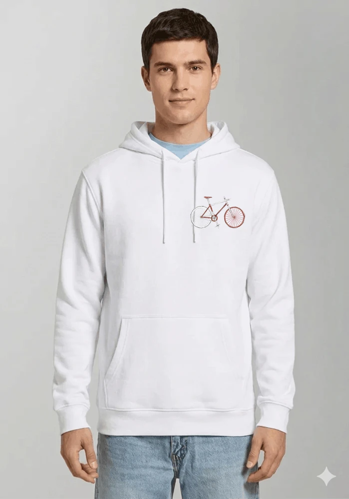 minimalist bike design fahrrad t shirt rennrad gravel mtb radfahrer shirt geschenk fr fahrradfahrer cycling sport outdoor freizeit kapuzenpullover white