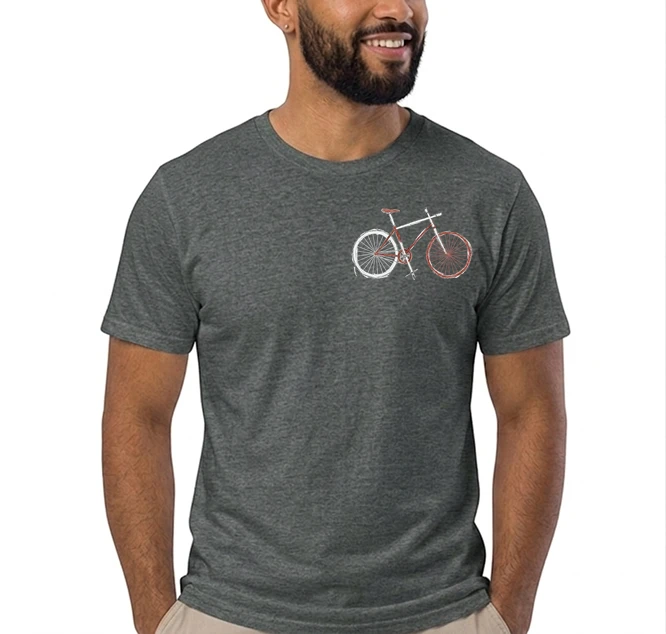 minimalist bike design fahrrad t shirt rennrad gravel mtb radfahrer shirt geschenk fr fahrradfahrer cycling sport outdoor freizeit t shirt anthracite melange
