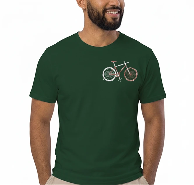 minimalist bike design fahrrad t shirt rennrad gravel mtb radfahrer shirt geschenk fr fahrradfahrer cycling sport outdoor freizeit t shirt forest green