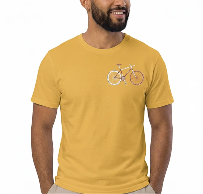 minimalist bike design fahrrad t shirt rennrad gravel mtb radfahrer shirt geschenk fr fahrradfahrer cycling sport outdoor freizeit t shirt gold