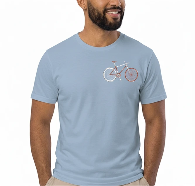 minimalist bike design fahrrad t shirt rennrad gravel mtb radfahrer shirt geschenk fr fahrradfahrer cycling sport outdoor freizeit t shirt light blue