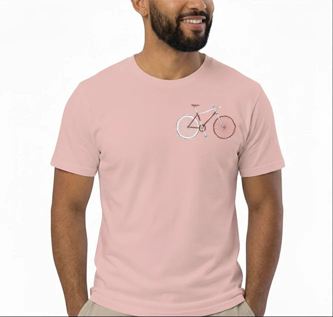 minimalist bike design fahrrad t shirt rennrad gravel mtb radfahrer shirt geschenk fr fahrradfahrer cycling sport outdoor freizeit t shirt light pink