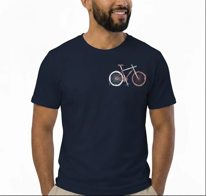 minimalist bike design fahrrad t shirt rennrad gravel mtb radfahrer shirt geschenk fr fahrradfahrer cycling sport outdoor freizeit t shirt navy