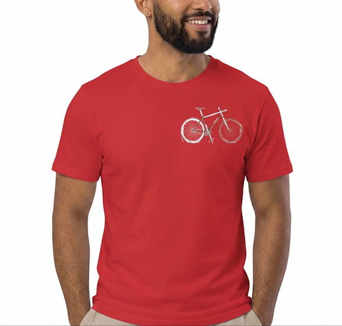 minimalist bike design fahrrad t shirt rennrad gravel mtb radfahrer shirt geschenk fr fahrradfahrer cycling sport outdoor freizeit t shirt red