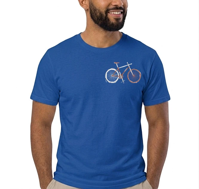 minimalist bike design fahrrad t shirt rennrad gravel mtb radfahrer shirt geschenk fr fahrradfahrer cycling sport outdoor freizeit t shirt royal blue