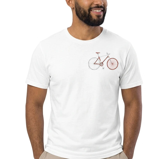 minimalist bike design fahrrad t shirt rennrad gravel mtb radfahrer shirt geschenk fr fahrradfahrer cycling sport outdoor freizeit t shirt white