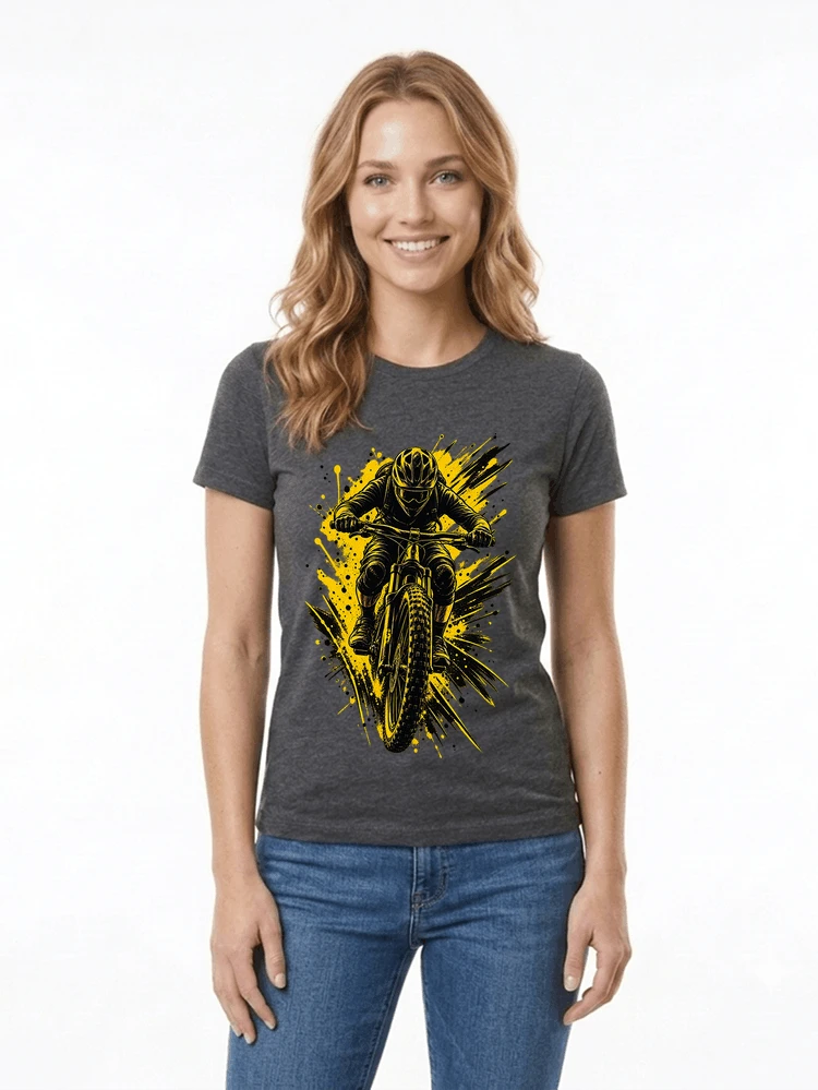 mountainbike grafik t shirt cooles mountainbike design shirt damen t shirt anthracite melange
