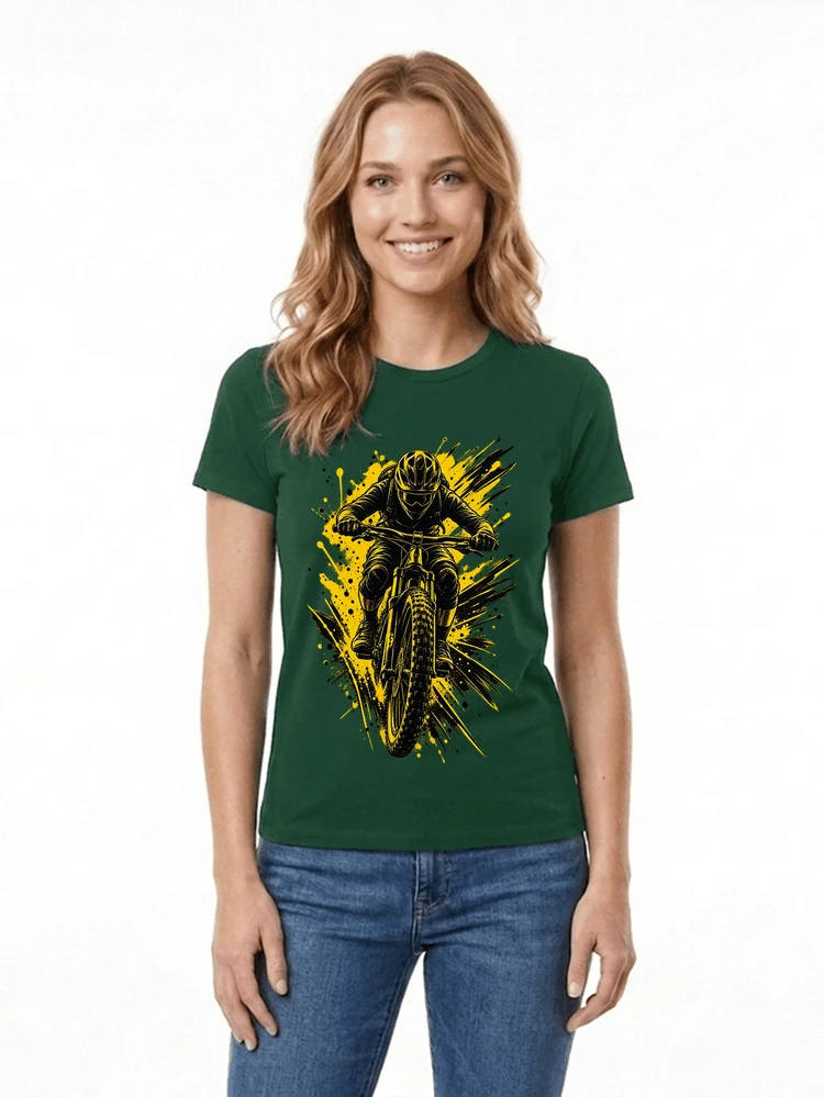 mountainbike grafik t shirt cooles mountainbike design shirt damen t shirt forest green
