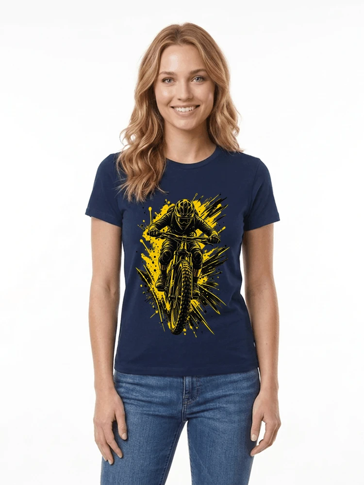 mountainbike grafik t shirt cooles mountainbike design shirt damen t shirt navy