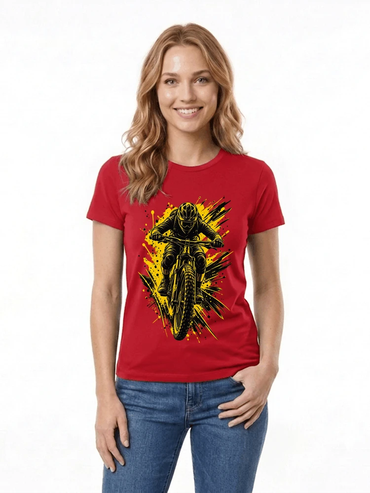mountainbike grafik t shirt cooles mountainbike design shirt damen t shirt red