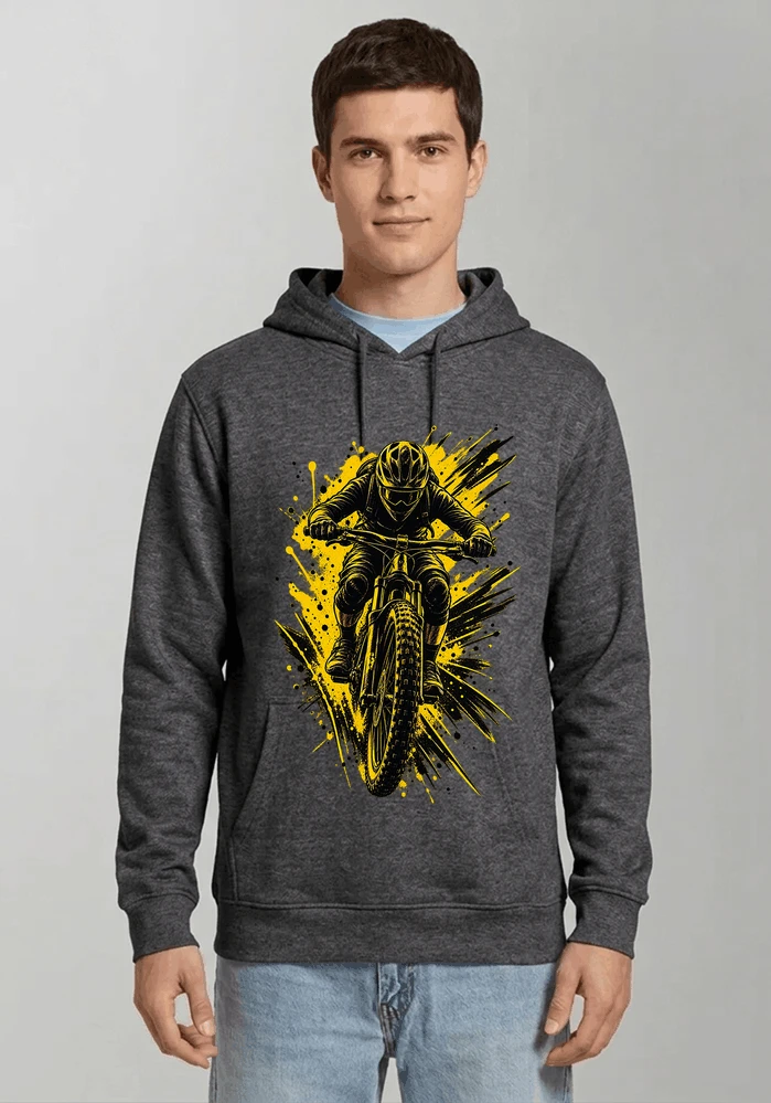 mountainbike grafik t shirt cooles mountainbike design shirt kapuzenpullover anthracite melange