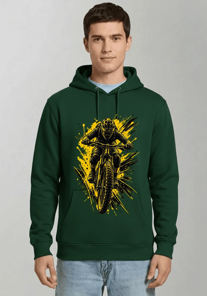 mountainbike grafik t shirt cooles mountainbike design shirt kapuzenpullover forest green