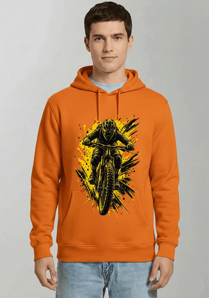 mountainbike grafik t shirt cooles mountainbike design shirt kapuzenpullover orange