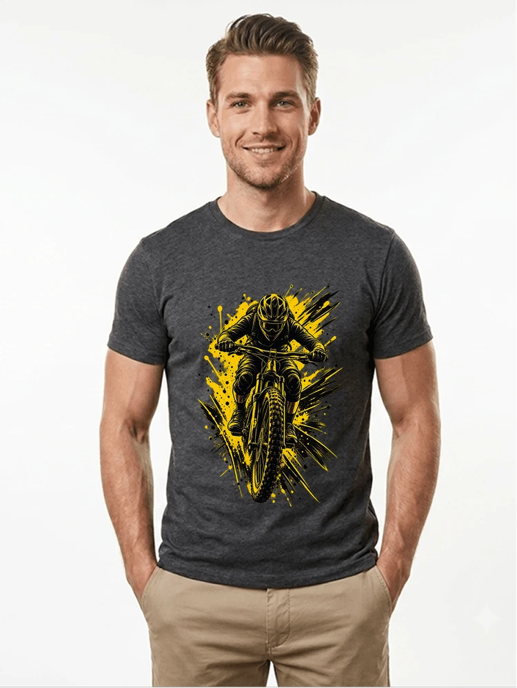 mountainbike grafik t shirt cooles mountainbike design shirt t shirt anthracite melange