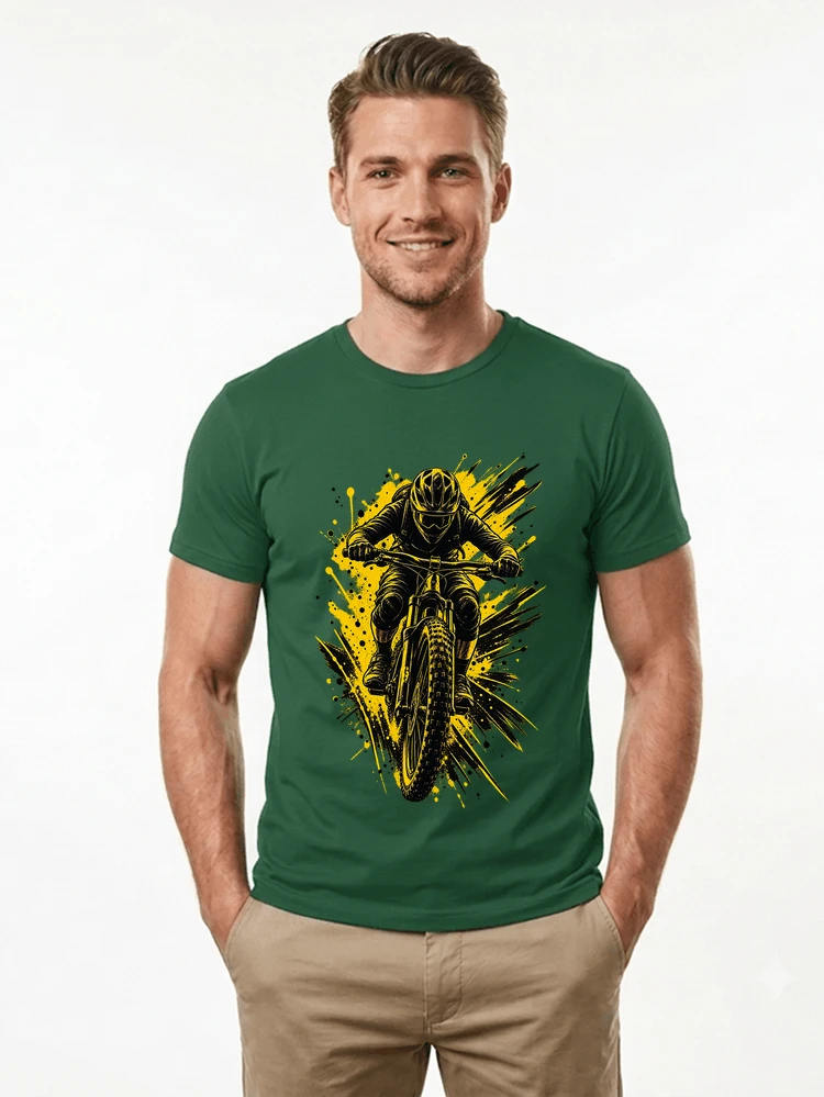 mountainbike grafik t shirt cooles mountainbike design shirt t shirt forest green