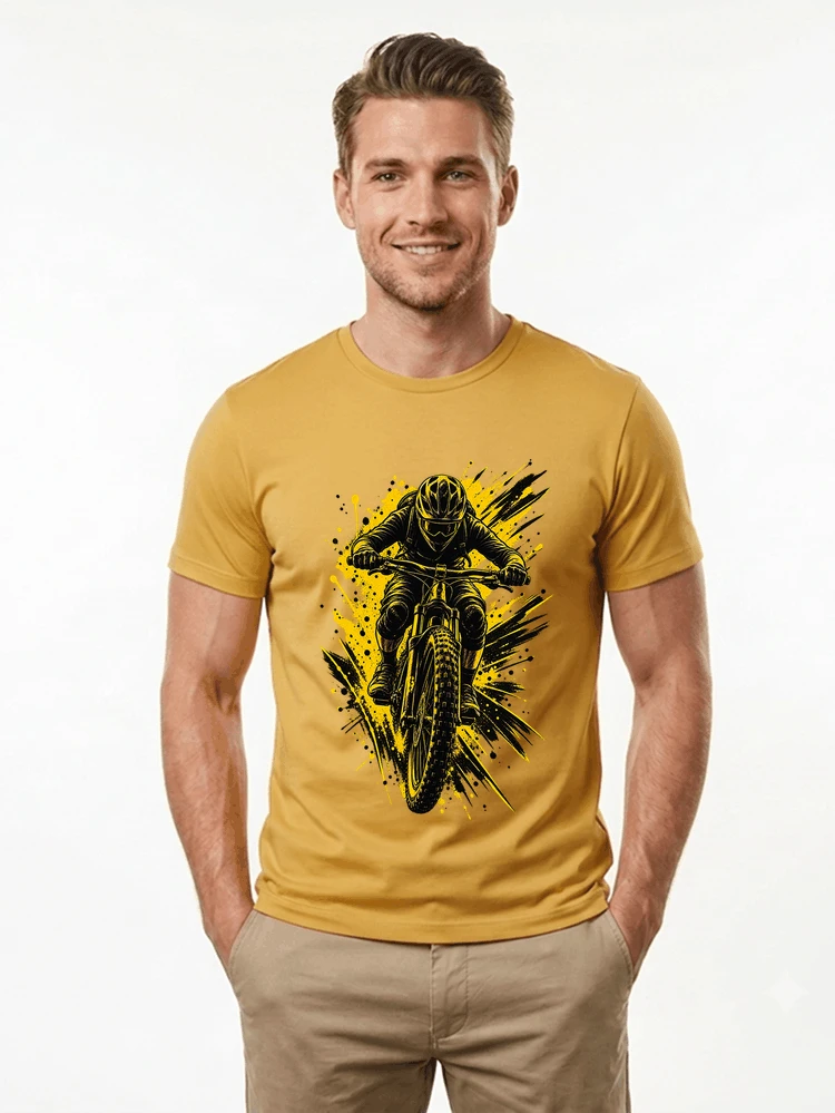 mountainbike grafik t shirt cooles mountainbike design shirt t shirt gold