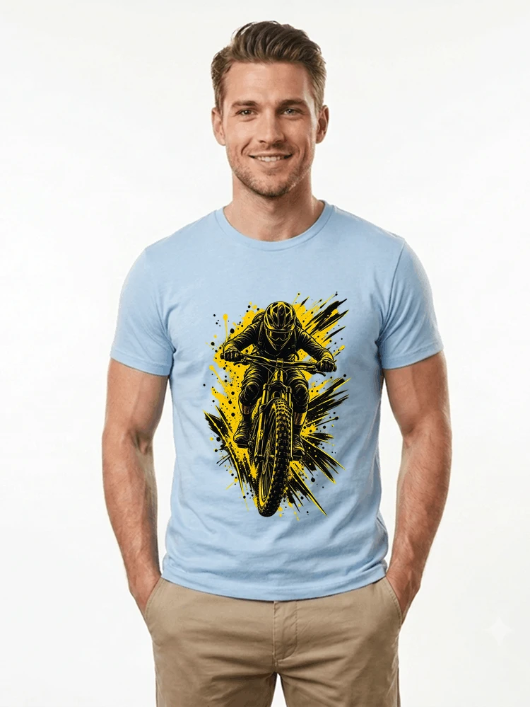 mountainbike grafik t shirt cooles mountainbike design shirt t shirt light blue