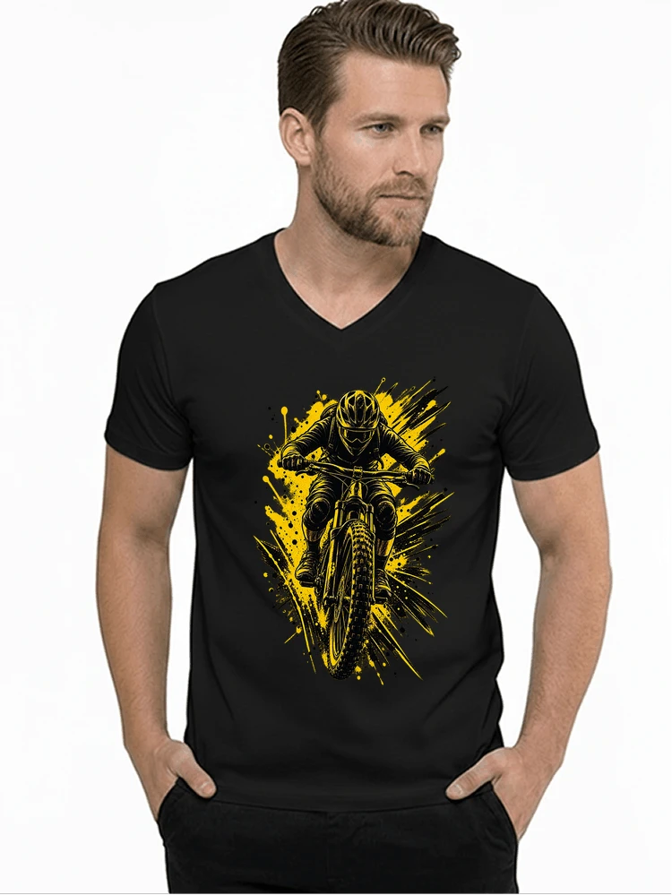mountainbike grafik t shirt cooles mountainbike design shirt t shirt mit v ausschnitt black