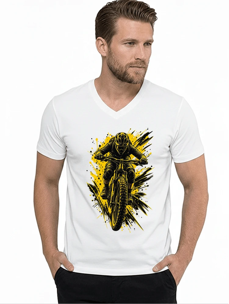 mountainbike grafik t shirt cooles mountainbike design shirt t shirt mit v ausschnitt white