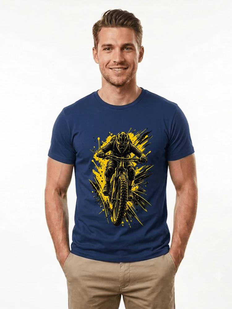 mountainbike grafik t shirt cooles mountainbike design shirt t shirt navy