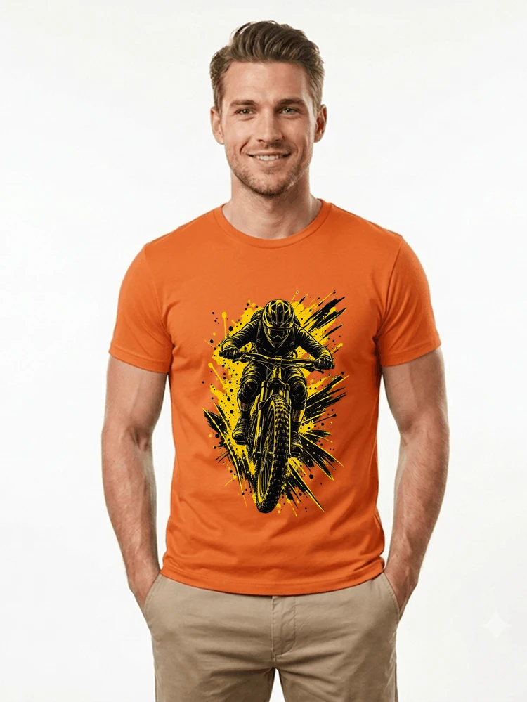mountainbike grafik t shirt cooles mountainbike design shirt t shirt orange
