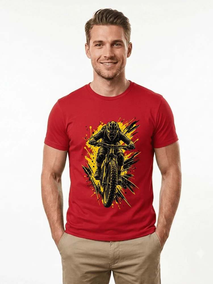 mountainbike grafik t shirt cooles mountainbike design shirt t shirt red