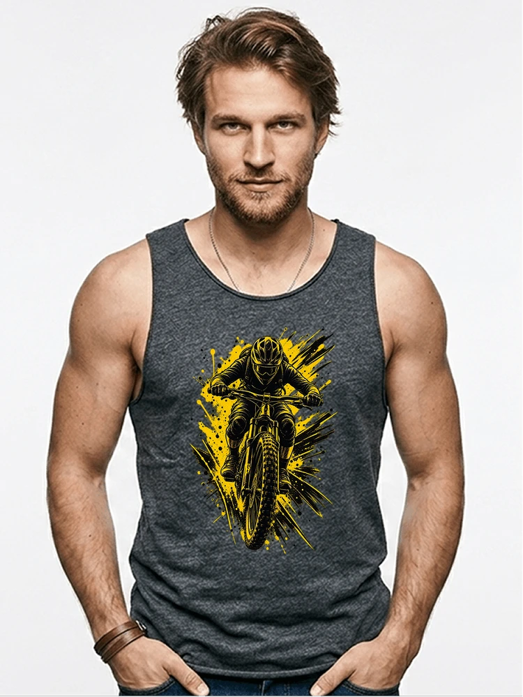 mountainbike grafik t shirt cooles mountainbike design shirt tanktop anthracite melange