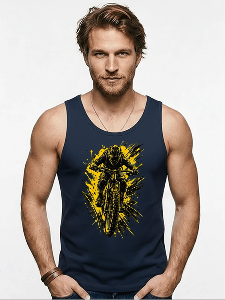mountainbike grafik t shirt cooles mountainbike design shirt tanktop navy