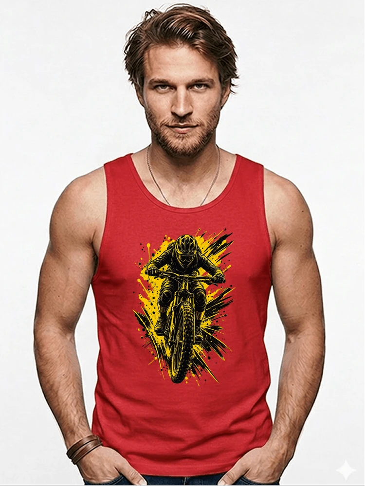mountainbike grafik t shirt cooles mountainbike design shirt tanktop red