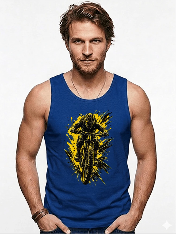 mountainbike grafik t shirt cooles mountainbike design shirt tanktop royal blue