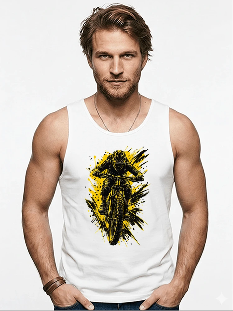 mountainbike grafik t shirt cooles mountainbike design shirt tanktop white