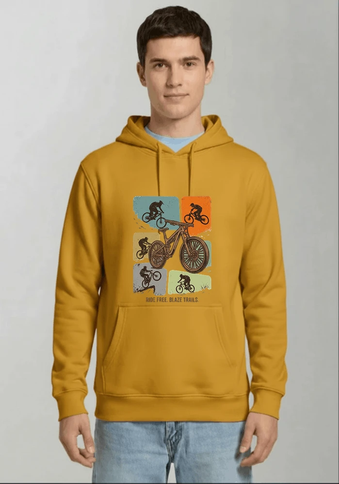mountainbike t shirt retro mtb fahrrad shirt cooles geschenk fr mountainbiker radfahrer unisex shirt kapuzenpullover gold