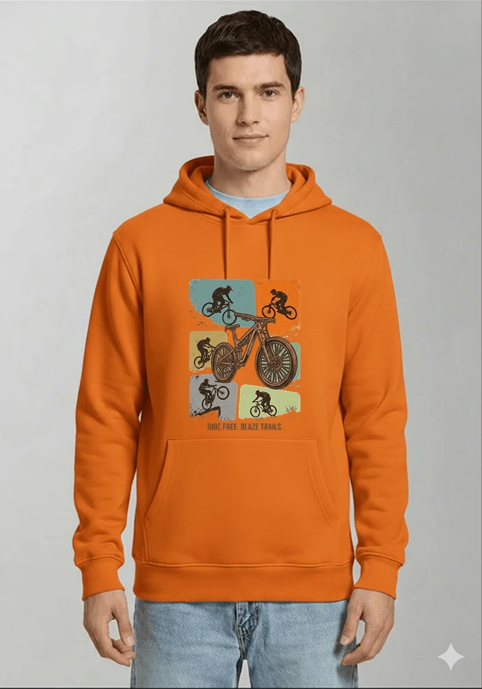 mountainbike t shirt retro mtb fahrrad shirt cooles geschenk fr mountainbiker radfahrer unisex shirt kapuzenpullover orange