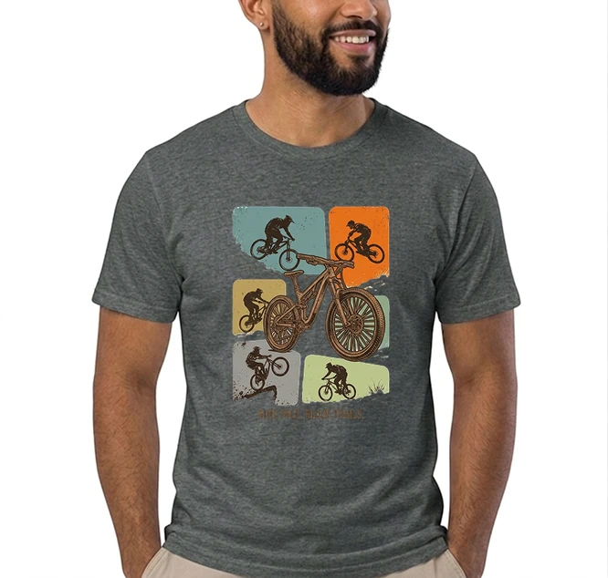 mountainbike t shirt retro mtb fahrrad shirt cooles geschenk fr mountainbiker radfahrer unisex shirt t shirt anthracite melange