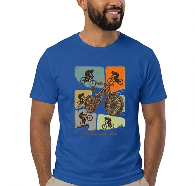 mountainbike t shirt retro mtb fahrrad shirt cooles geschenk fr mountainbiker radfahrer unisex shirt t shirt royal blue
