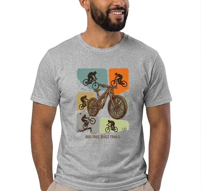 mountainbike t shirt retro mtb fahrrad shirt cooles geschenk fr mountainbiker radfahrer unisex shirt t shirt sport grey
