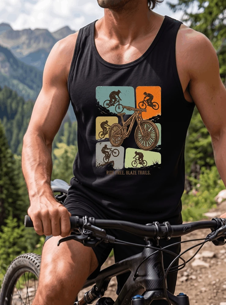 mountainbike t shirt retro mtb fahrrad shirt cooles geschenk fr mountainbiker radfahrer unisex shirt tanktop black