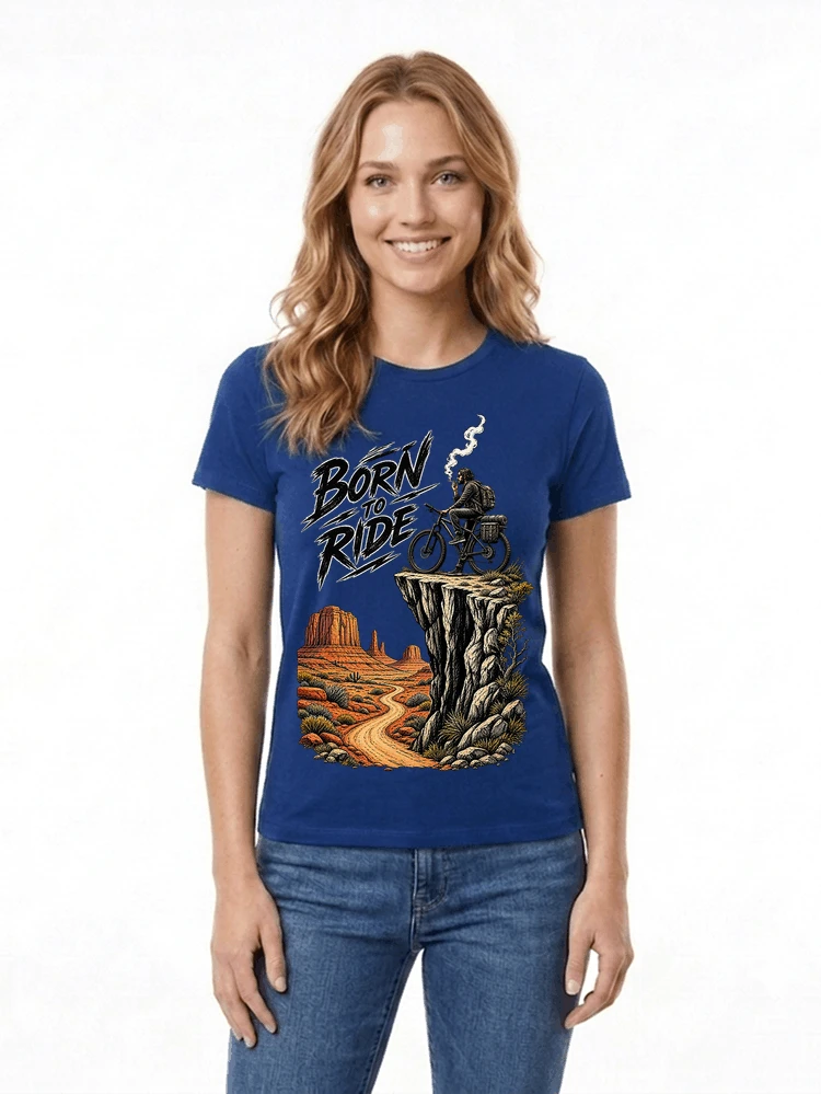 mtb abenteuer t shirt bikepacking outdoor radfahrer geschenk damen t shirt royal blue