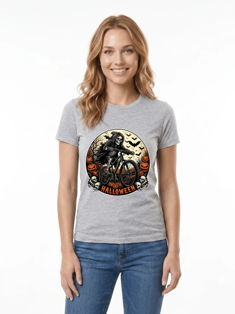 mtb biker t shirt halloween skeleton shirt damen t shirt sport grey