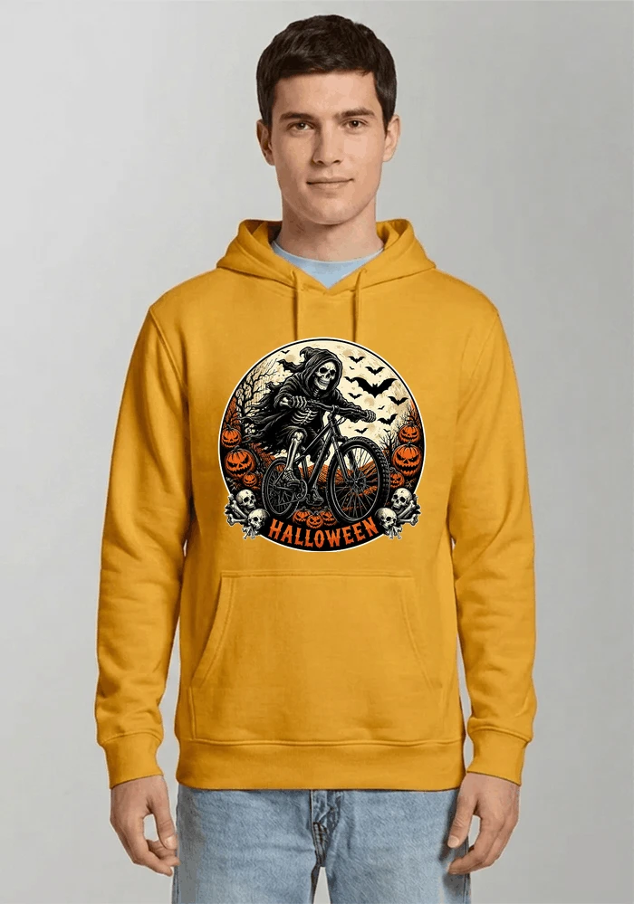 mtb biker t shirt halloween skeleton shirt kapuzenpullover gold