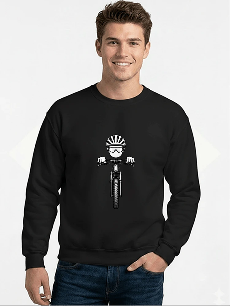mtb comic t shirt herren damen lustiges geschenk fr radfahrer sweatshirt mit rundhalsausschnitt black