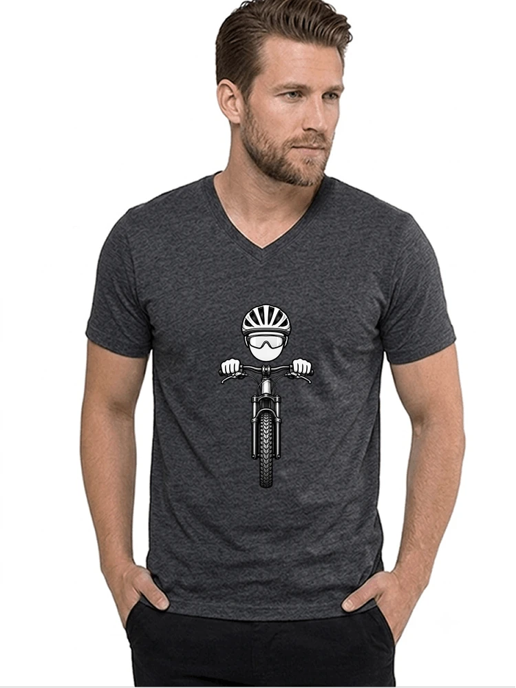 mtb comic t shirt herren damen lustiges geschenk fr radfahrer t shirt mit v ausschnitt anthracite melange