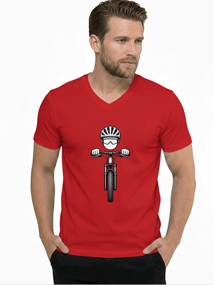mtb comic t shirt herren damen lustiges geschenk fr radfahrer t shirt mit v ausschnitt red