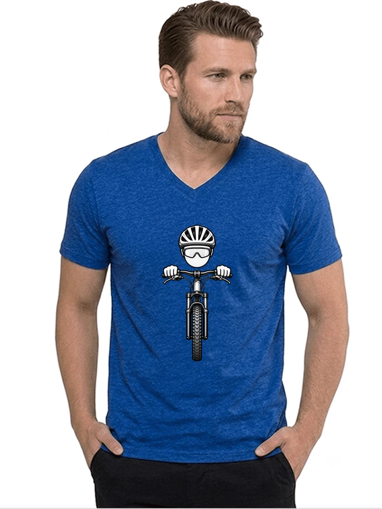 mtb comic t shirt herren damen lustiges geschenk fr radfahrer t shirt mit v ausschnitt royal blue
